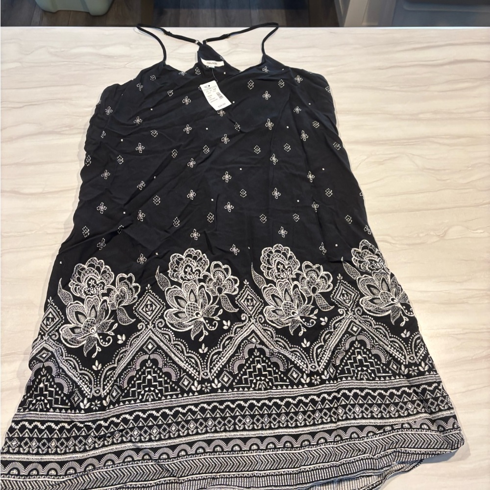 Maurices Black Dress with White Accents